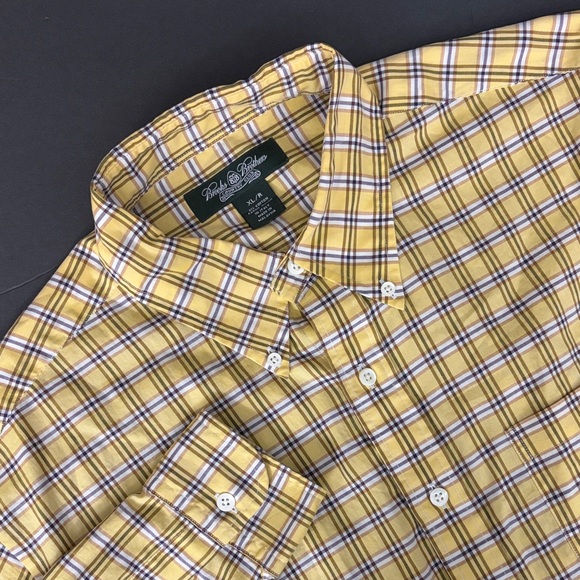 Brooks Brothers Other - Brooks Brothers XL Country Club Men's Yellow Plaid Button-Down Shirt Size $148